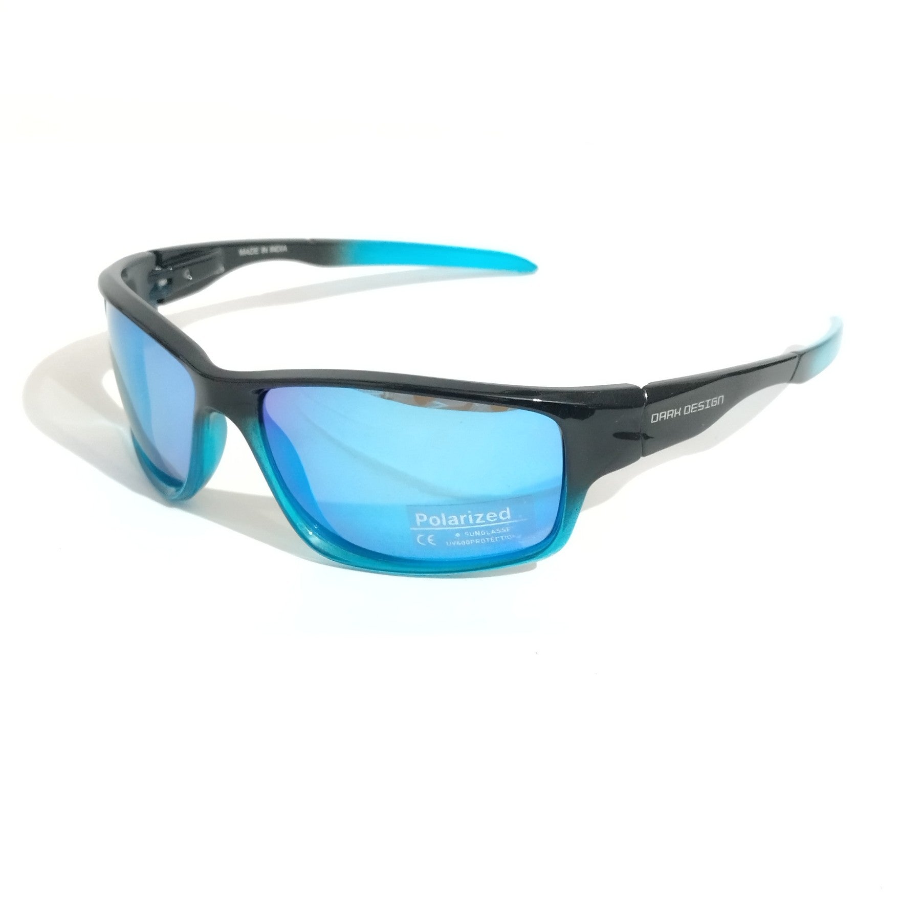 Blue Mirror Wraparound Polarized Sunglasses Glasses India Online