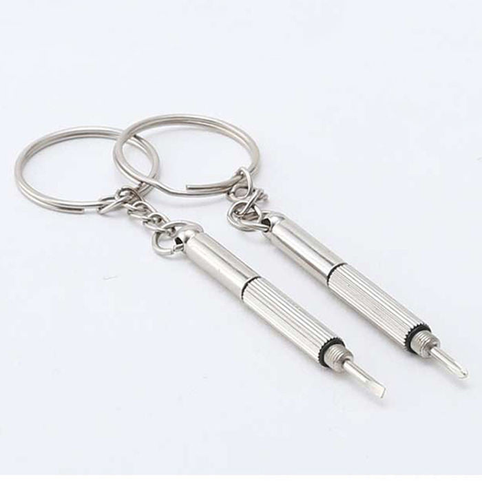 Precision Eyeglass Screwdriver Mini Keychain Sunglasses Eyewear Repair Kit Tool