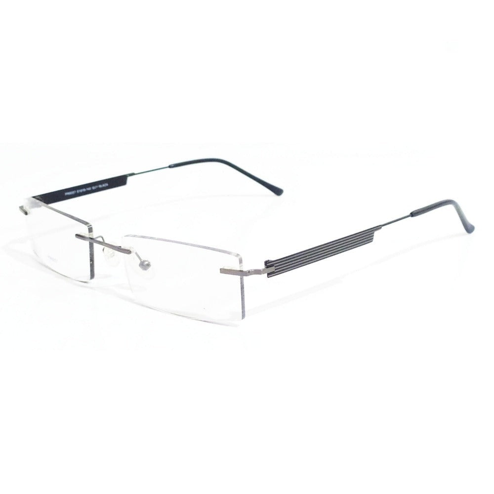 Buy Grey Rimless Computer Glasses with Anti Glare Coating Lens for Men Women 6057GR Glasses India Online