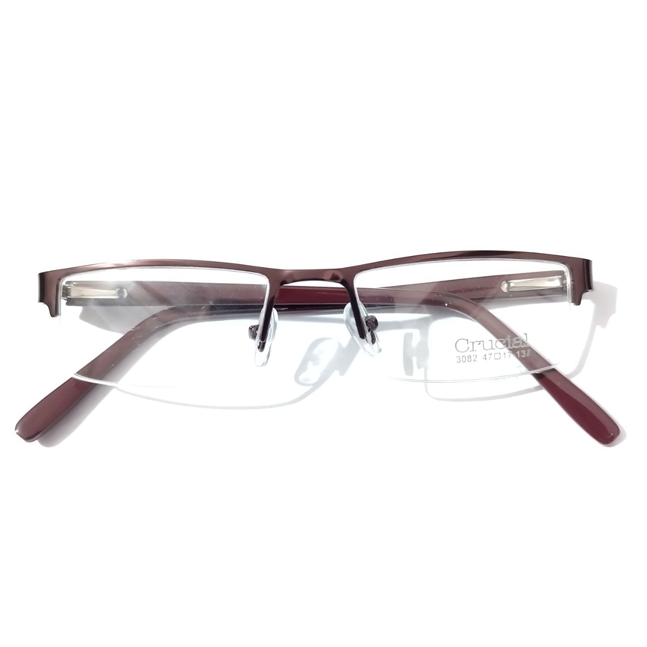 Copper Rectangle Half Frame Supra Spectacle Frame Stylish And Vintage Eyewear For Men And 5758