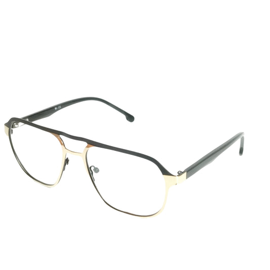 Executive Pilot Shape Glasses Dual Black Gold Full Frame