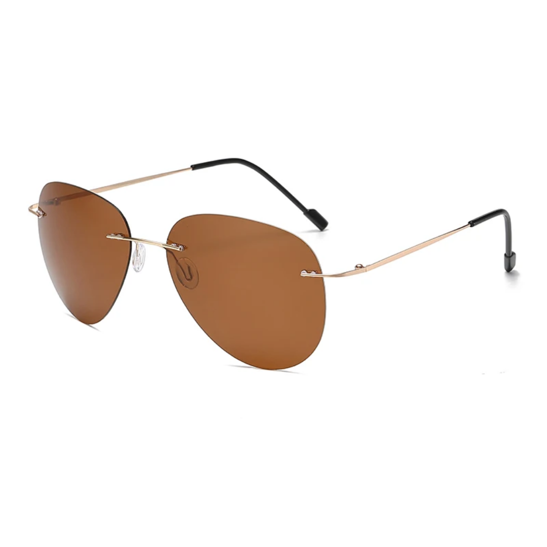 Rimless Polarized Sunglasses For Driving Cycling