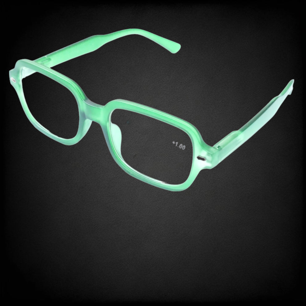 Green Frame Reading Glasses Power +1.00 Plus 1