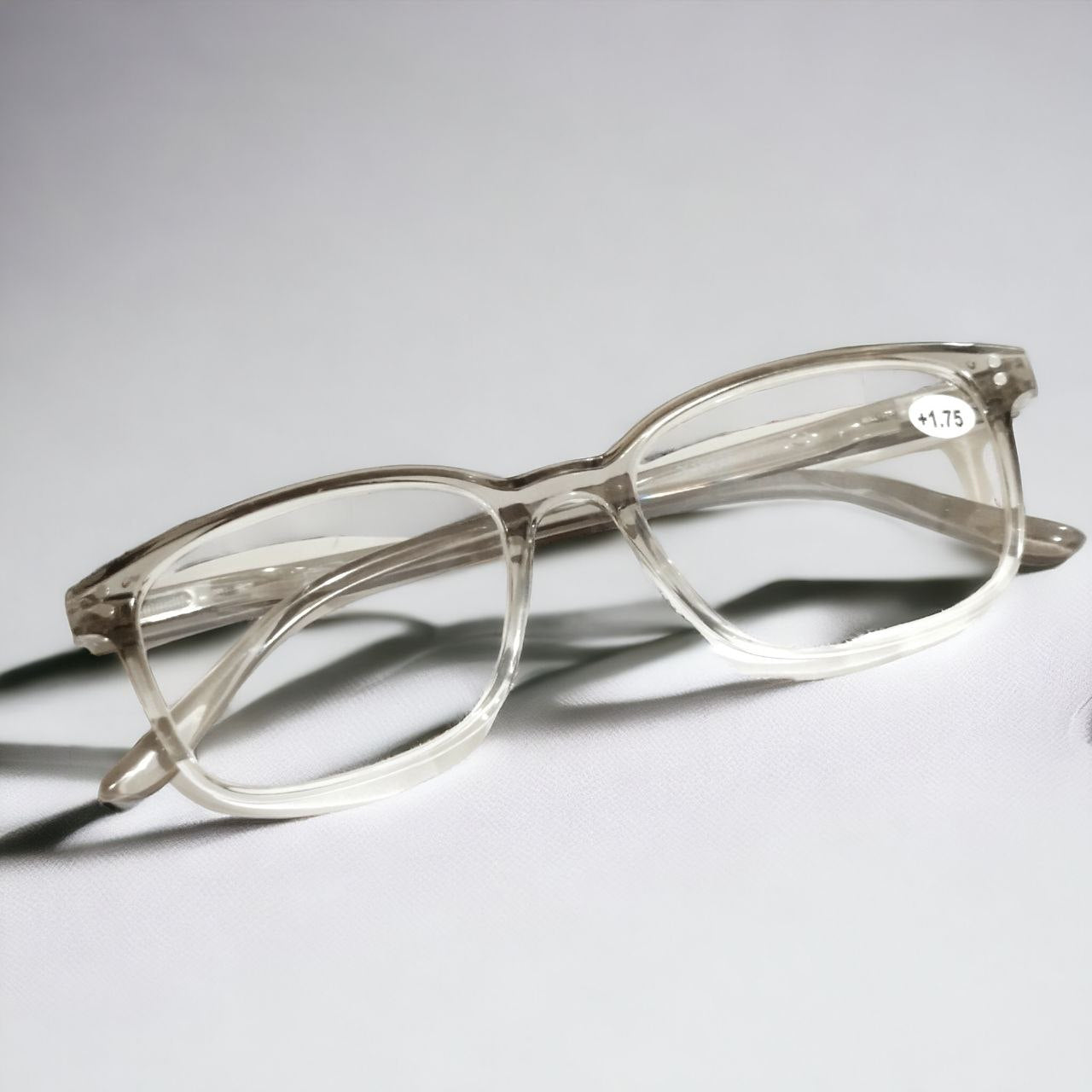 Fashion Rectangle Two Tone Transparent Reading Glasses