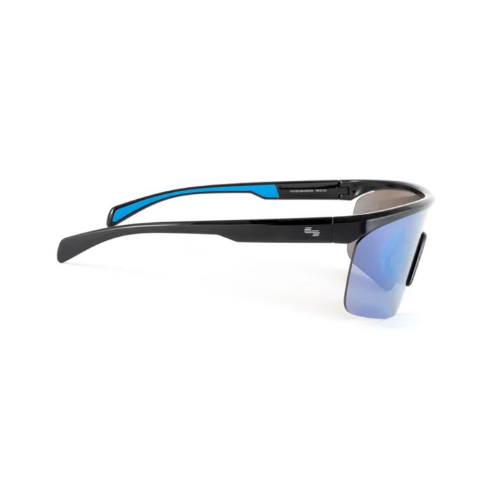 Icy Blue Mirrored Sports Sunglasses with Anti Fog Lens and Non-Slip Fit