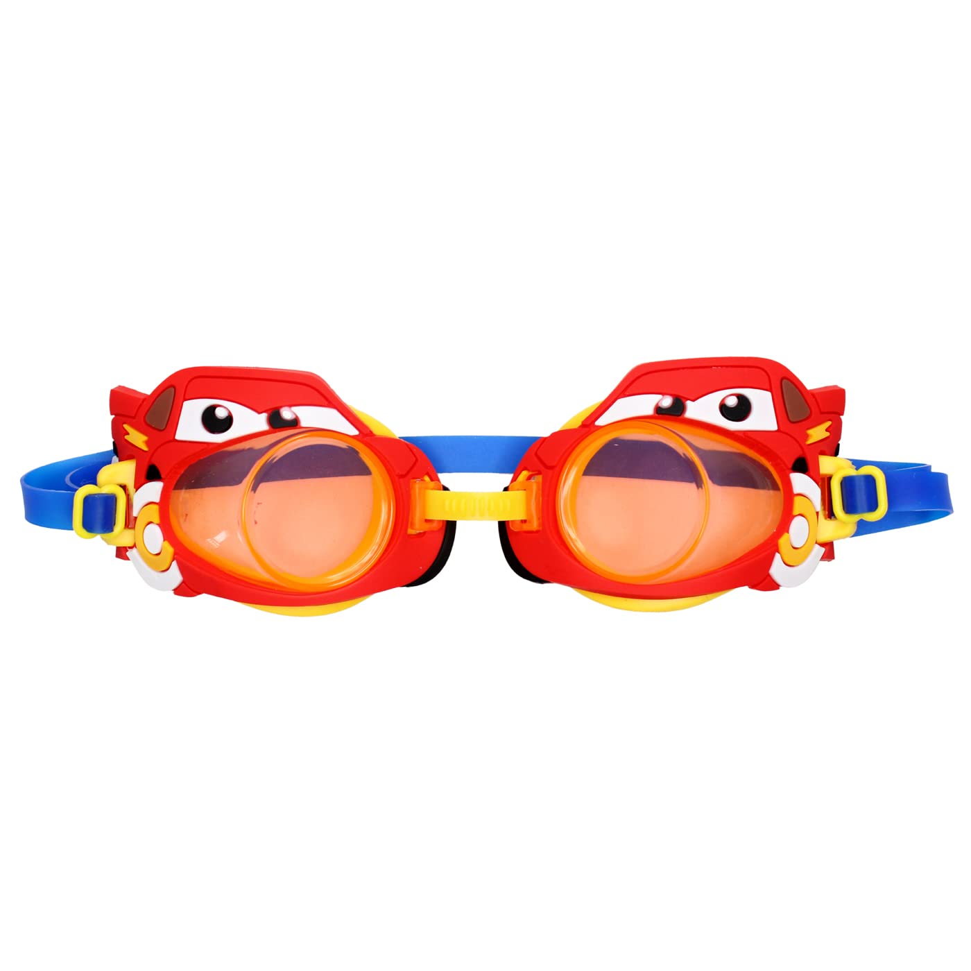 Swimming Goggles for Kids Cartoon Car Character Red