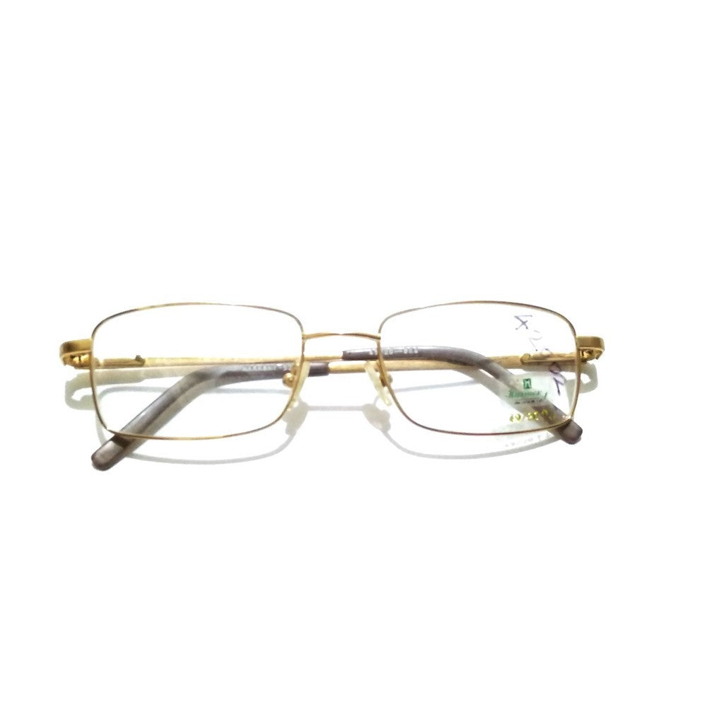 Deluxe Gold Full Frame Rectangle Progressive Glasses - Multifocal No Line Bifocal Lens 5289GO