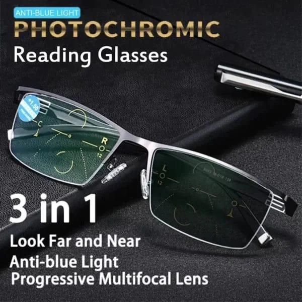 Progressive Reading Glasses with Blue Block Anti Glare Lens