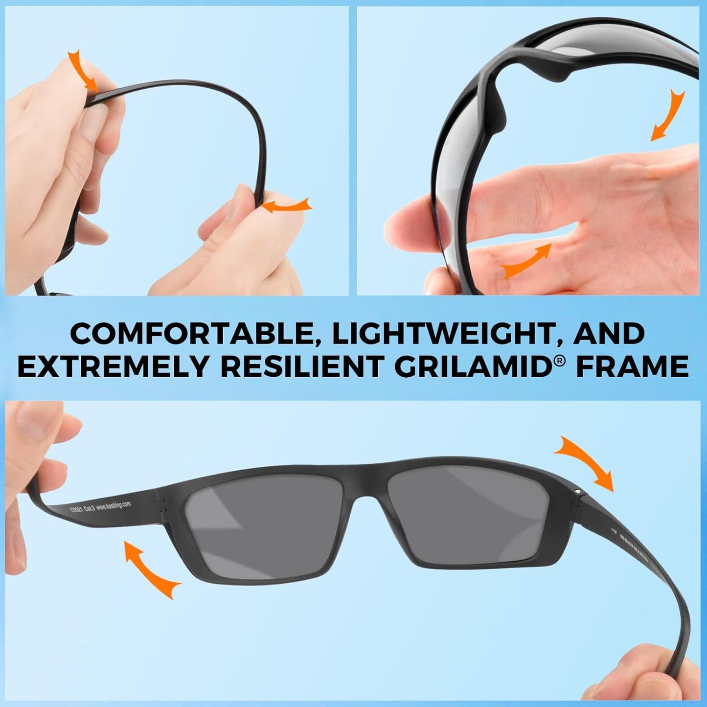 EYESafety Black Frame Black Polarized Sunglasses