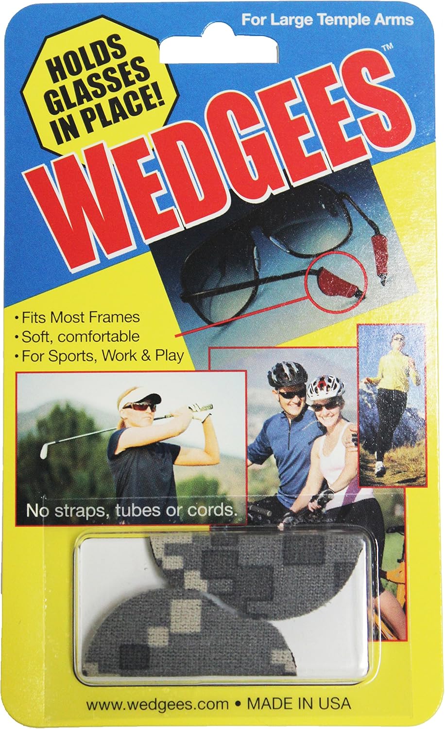 Wedgees Camo Eyeglass Retainers - Stops Slipping Instantly