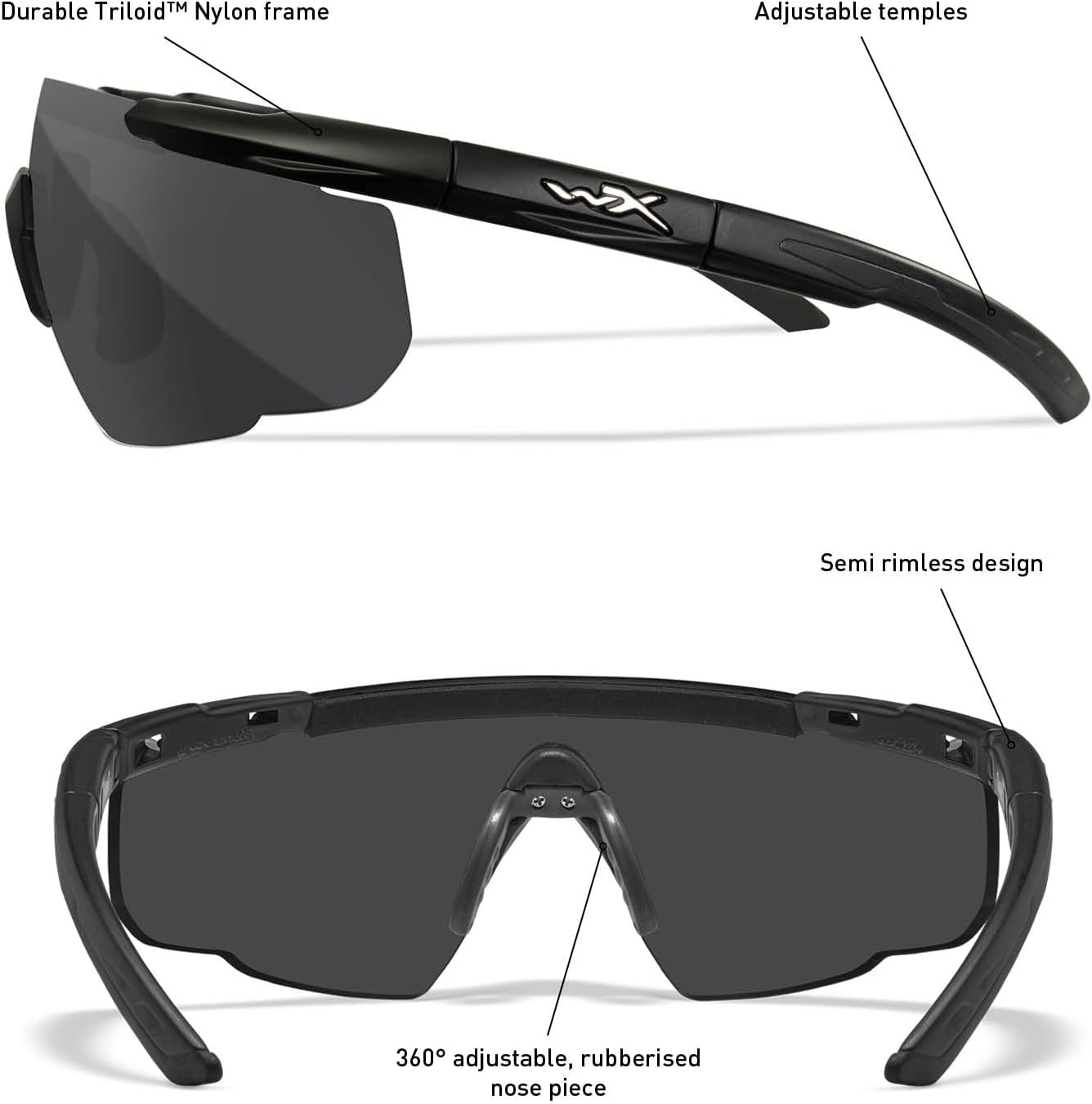 WileyX Saber Advanced Tactical Sunglasses Safety Glasses