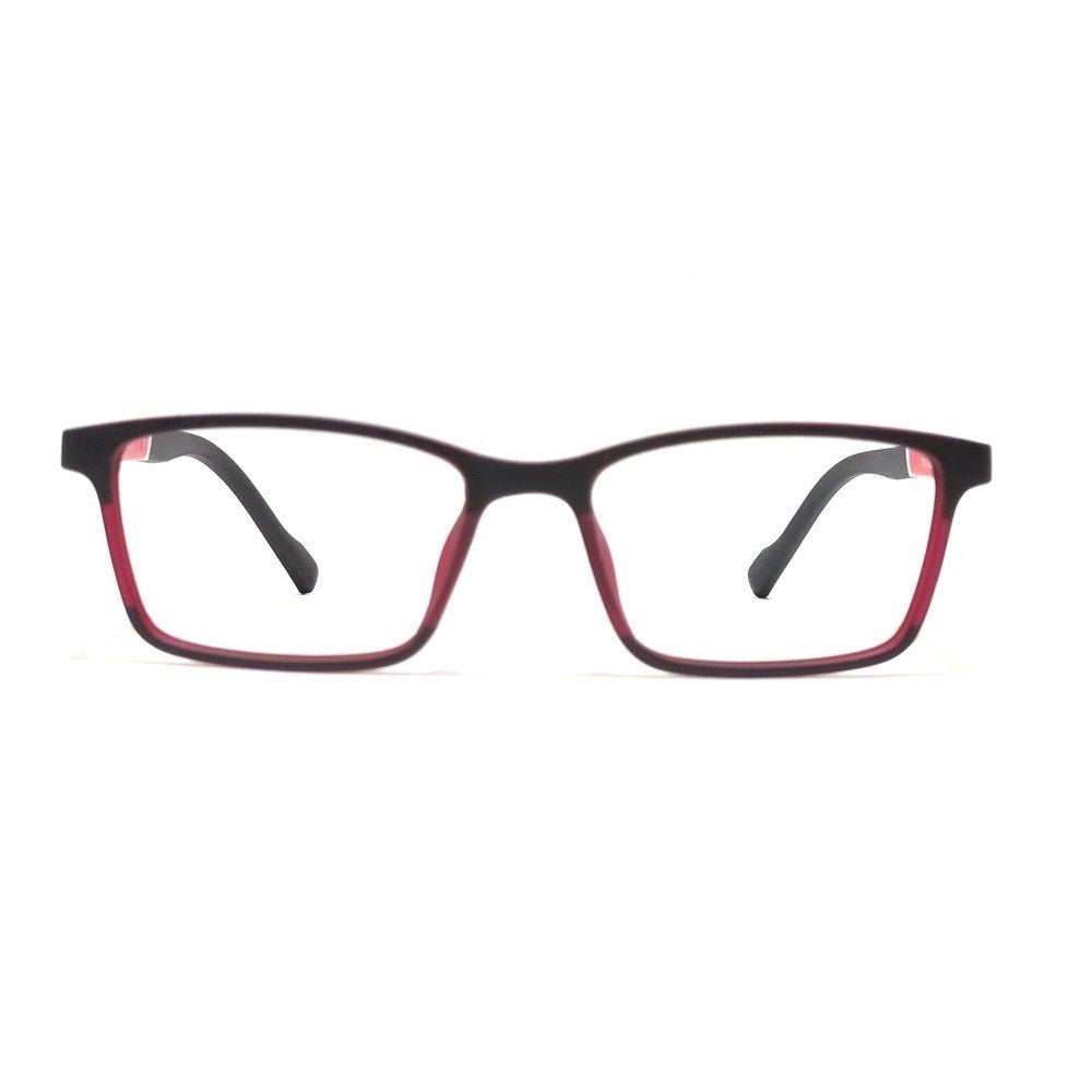 Red Black Rectangle Kids Spectacle Frames Glasses for Kids 76302C4 For 3 to 8 Year Old Child