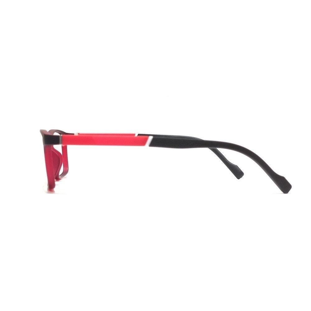 Red Black Rectangle Kids Spectacle Frames Glasses for Kids 76302C4 For 3 to 8 Year Old Child