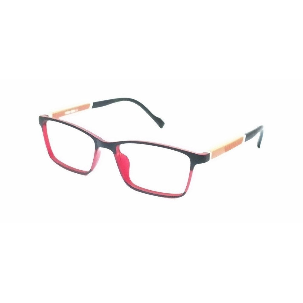 Red Black Rectangle Kids Spectacle Frames Glasses for Kids 76302C4 For 3 to 8 Year Old Child