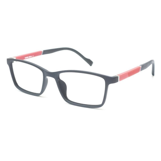 Black Red Rectangle Kids Spectacle Frames Glasses for Kids 76302C6 for 3 - 8 Year Children