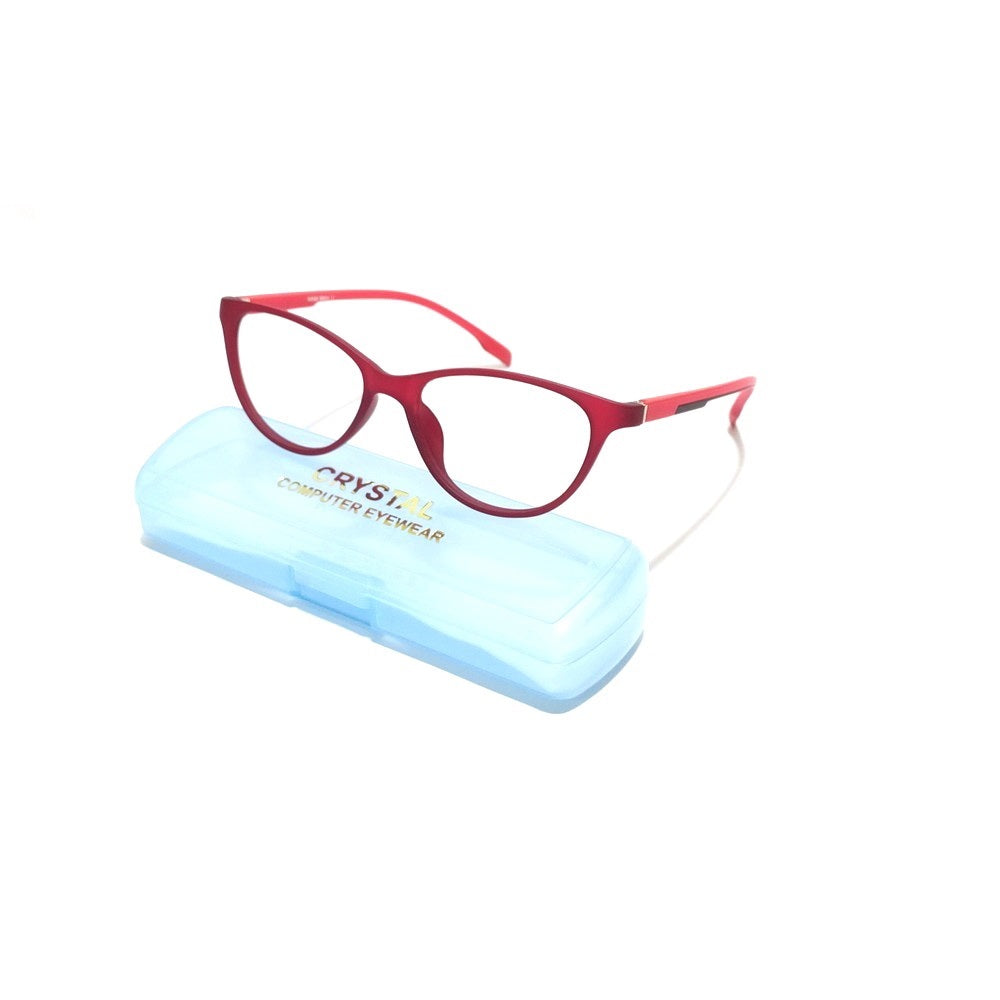 Red Cat Eye Kids Spectacle Frames Glasses for Kids 76306 Zero Power 3-6 years