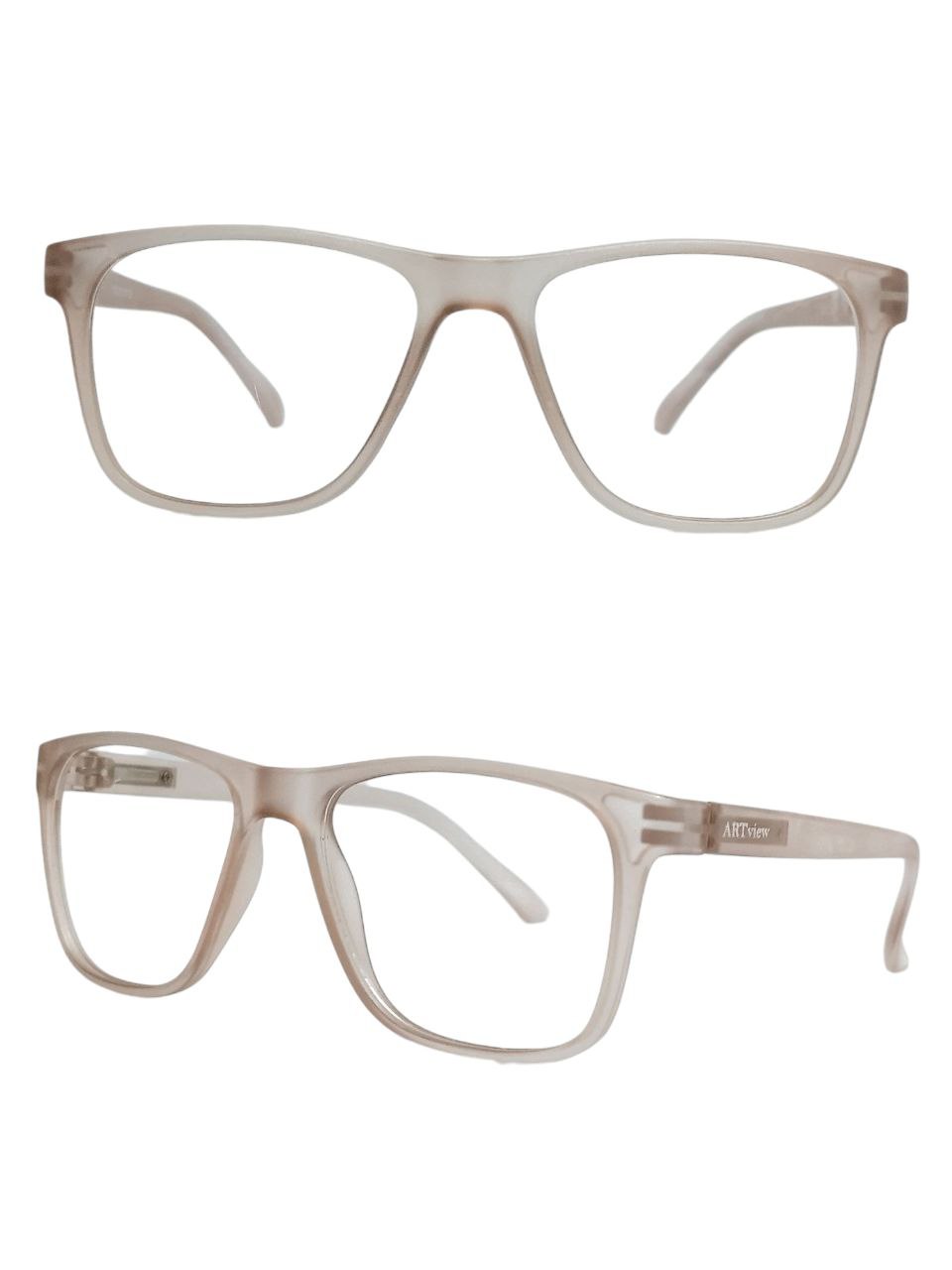 ARTView Mirage Transparent Square Glasses – Trendy Prescription Eyewear for Adults