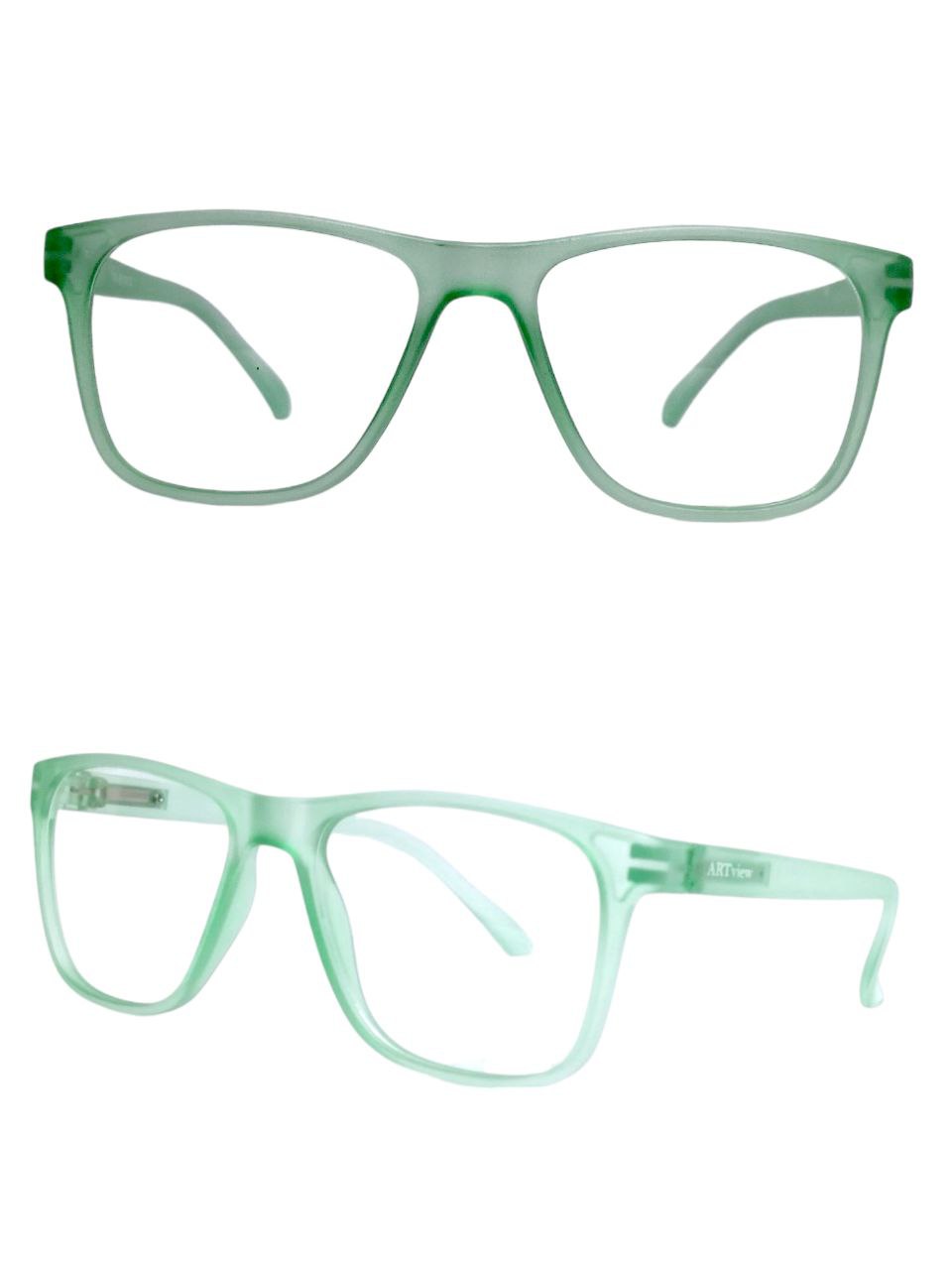 ARTView Mirage Transparent Square Glasses – Trendy Prescription Eyewear for Adults