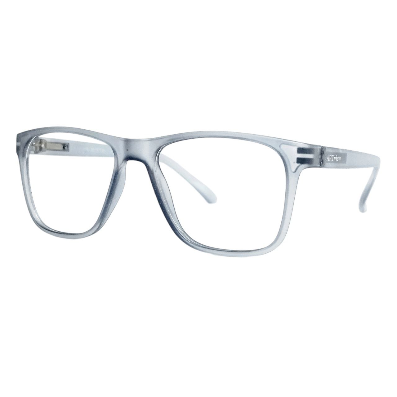 ARTView Grey Transparent Square Glasses