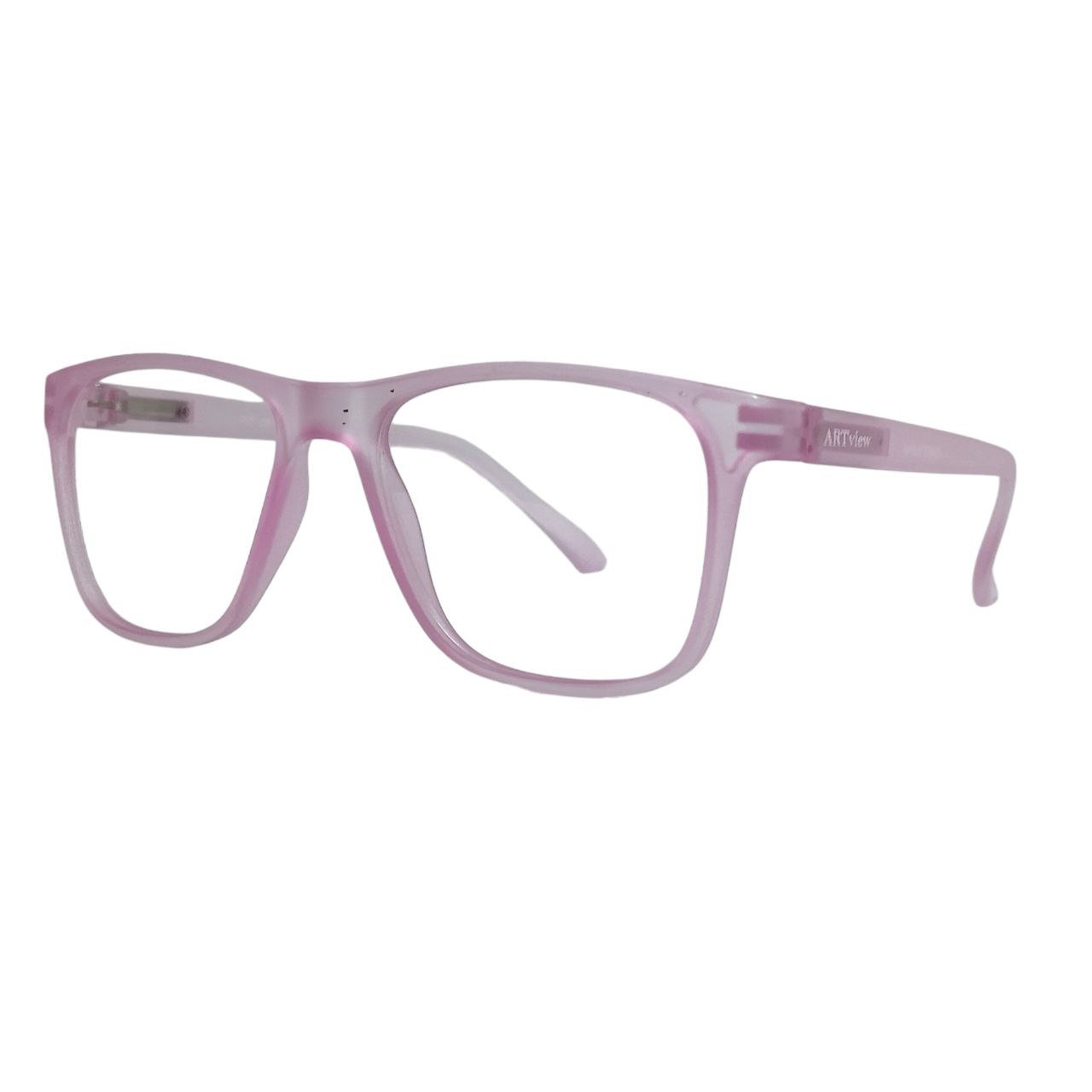 ARTView Lavender Purple Transparent Square Glasses