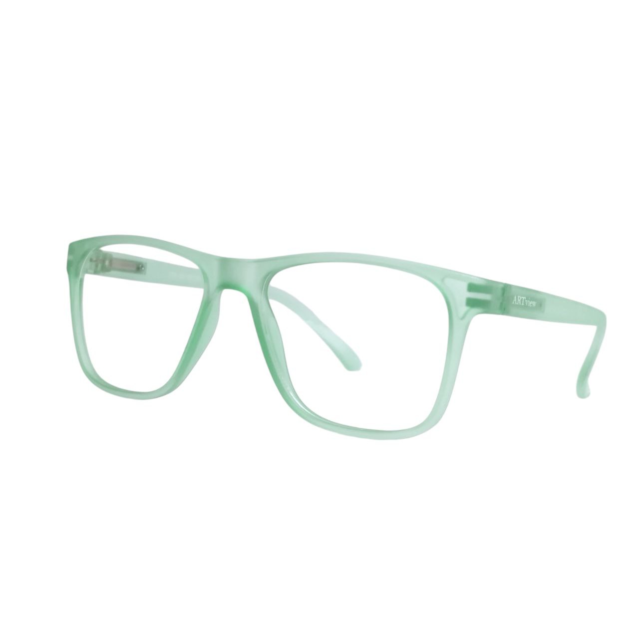 ARTView Mint Green Transparent Square Glasses