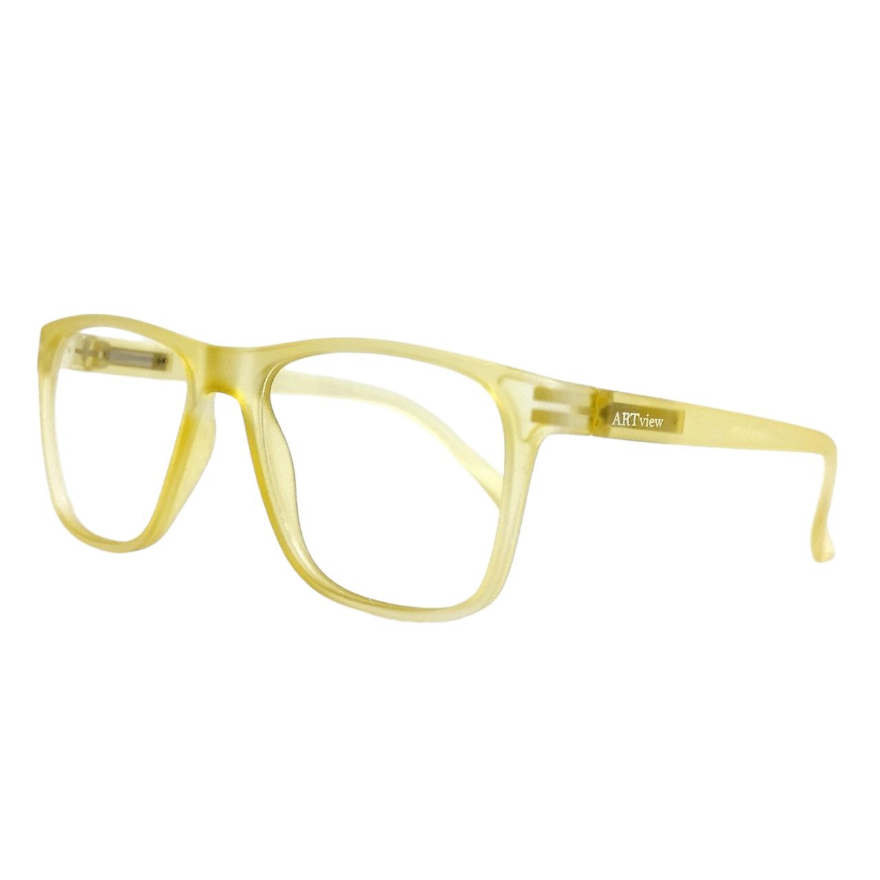 ARTView Yellow Transparent Square Glasses