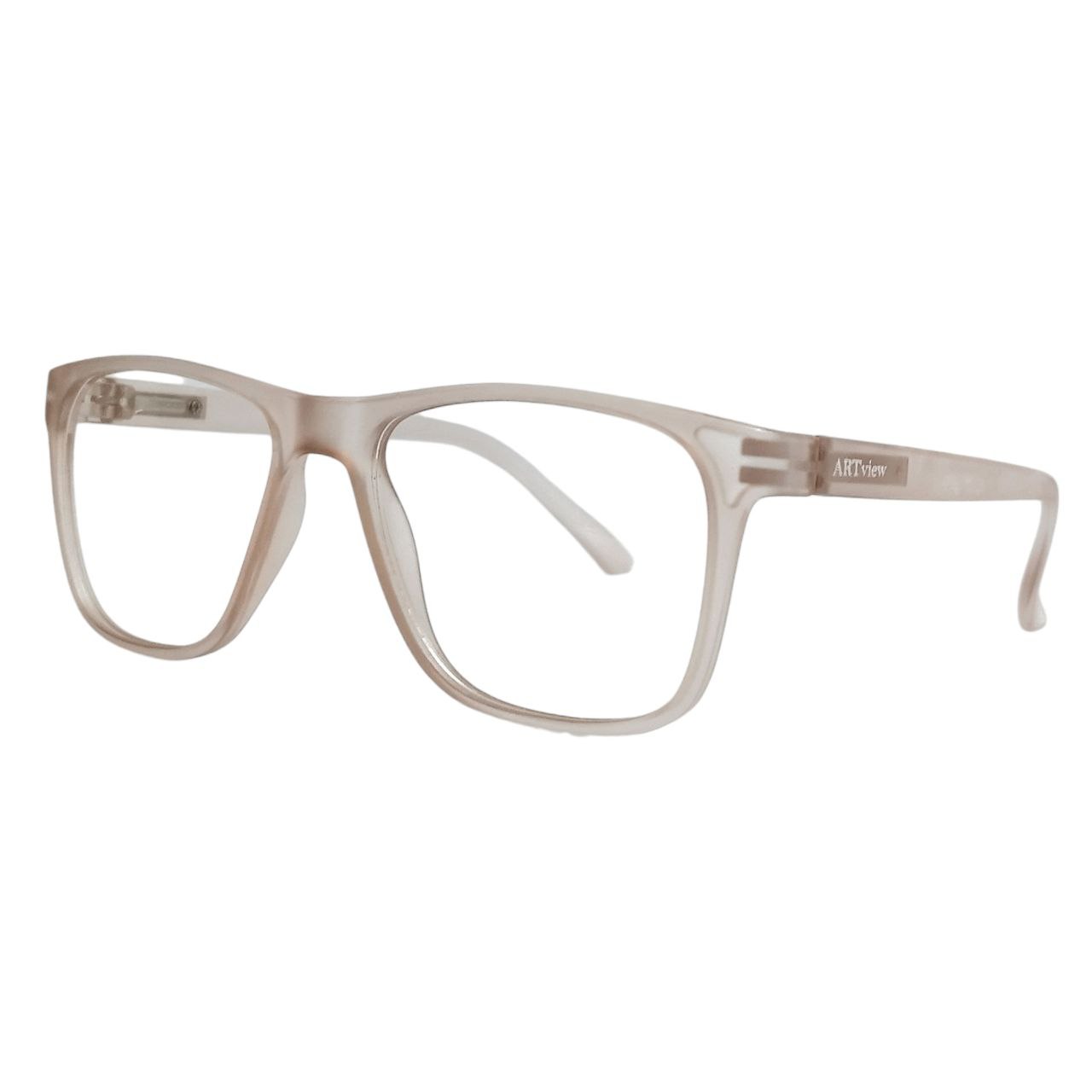 ARTView Biege Transparent Square Glasses