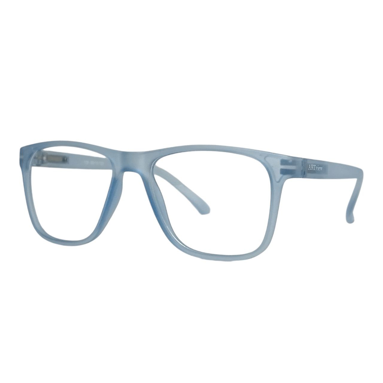 ARTView Sky Blue Transparent Square Glasses