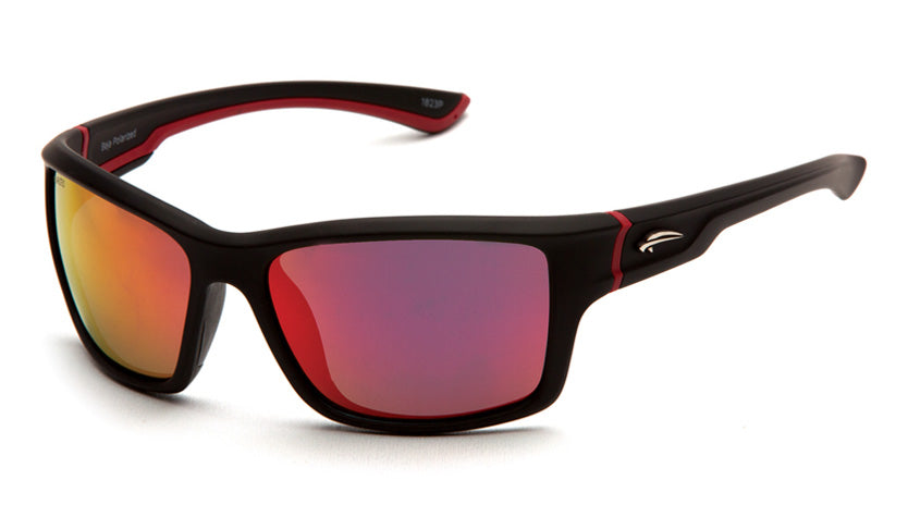 Red Mirror Wraparound Polarized Sports Sunglasses – High-Performance Eye Protection