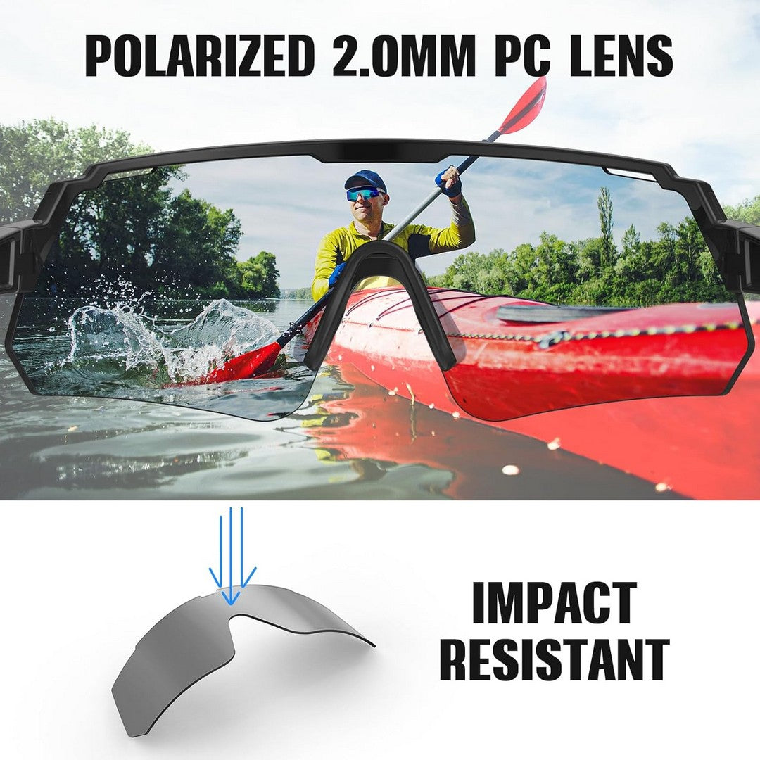 Lightweight Anti-Slip Flexible Polarized Sunglasses for Extreme Sports