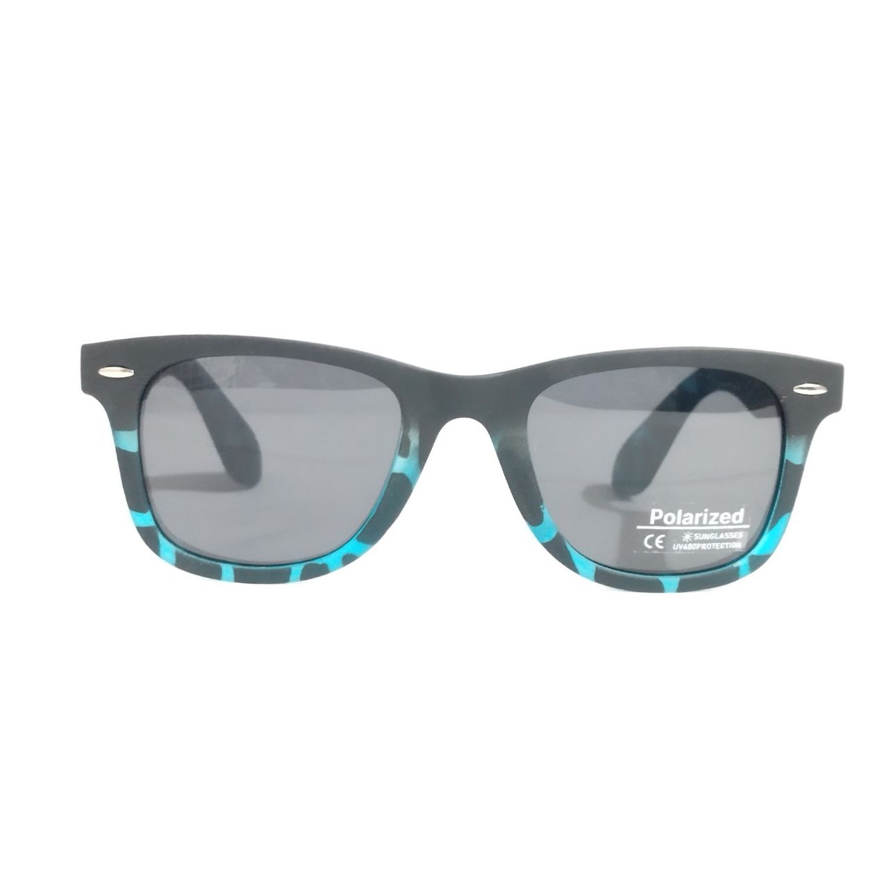 Black Blue Print Polarized Sunglasses