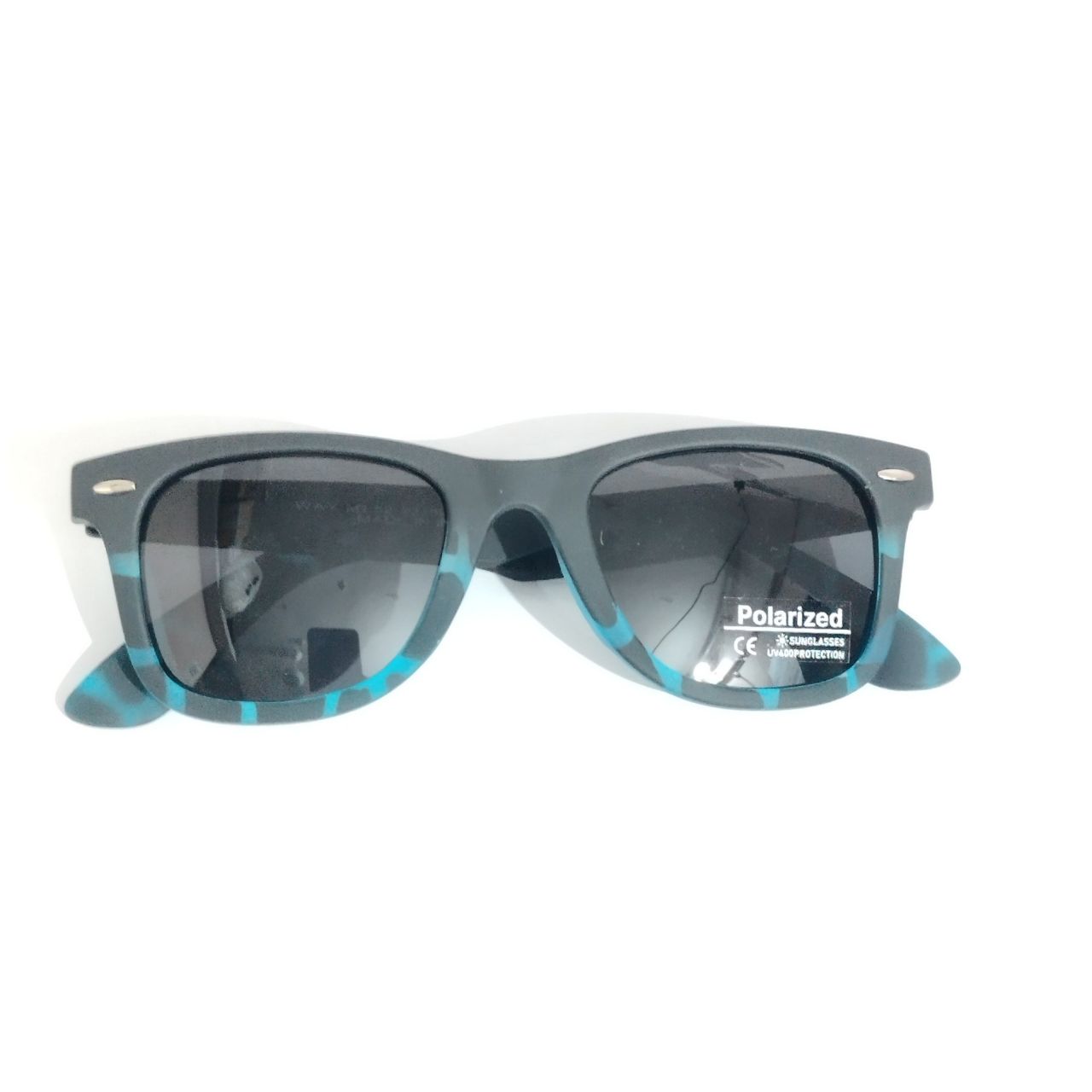 Black Blue Print Polarized Sunglasses