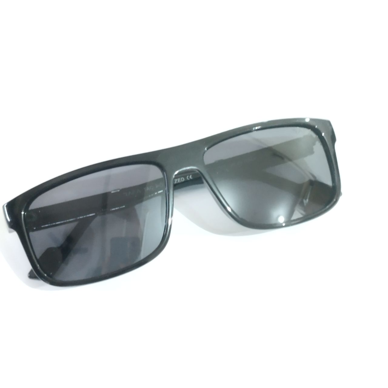 Black Rectangle Polarized Driving Sunglasses