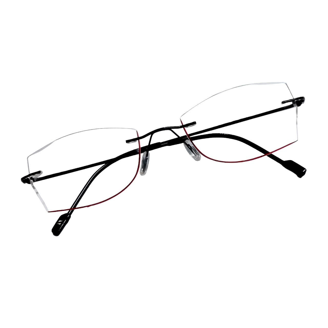 Black Rimless Butterfly Glasses