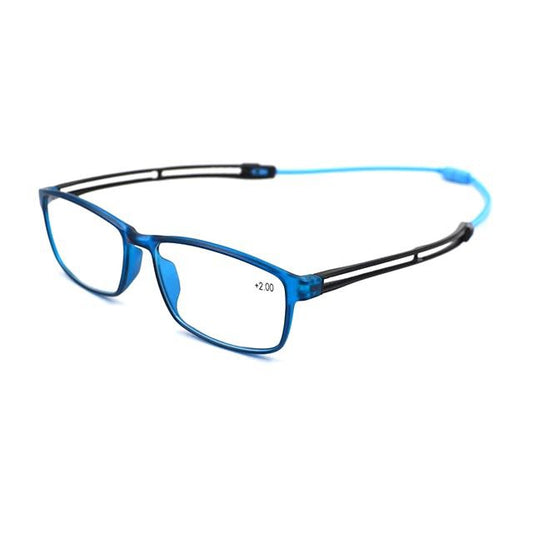 Blue Flexible Magnet Neck Hanging Reading Glasses