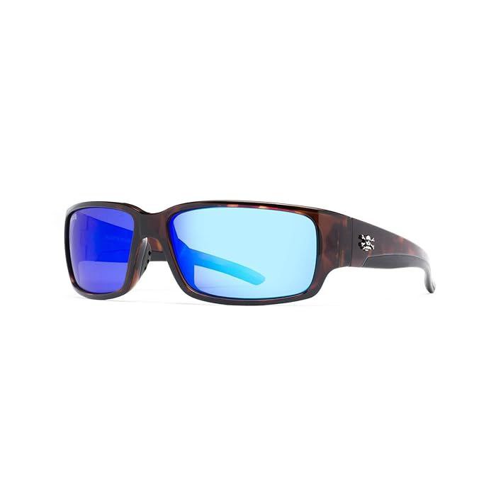 Blue Polarized Havana Look Sunglasses