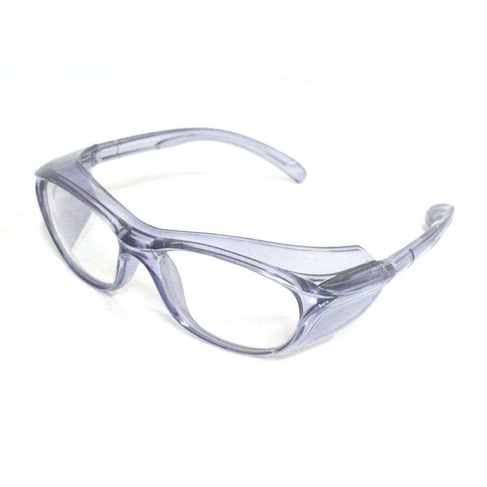 Clear Black Frame Prescription Sports Glasses with Side Shield 140