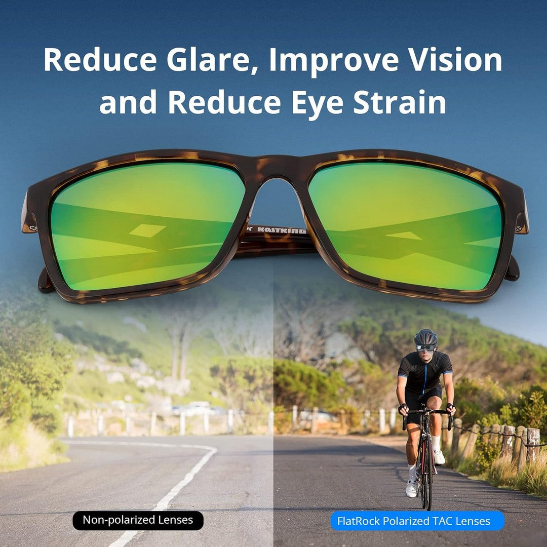 Oleophobic Green Mirrored Polarized Sports Cricket Cycling Driving Running Sunglasses