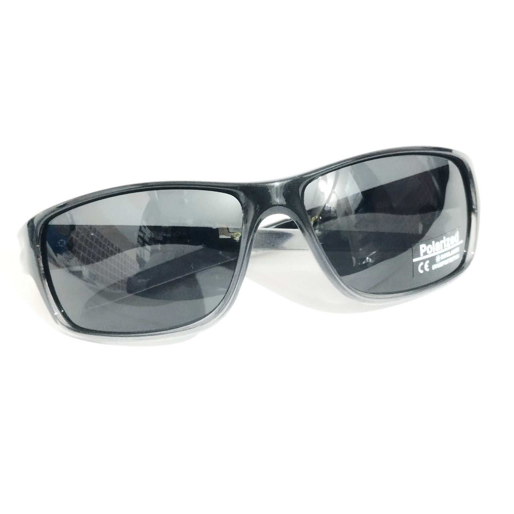 Grey Wraparound Polarized Sunglasses