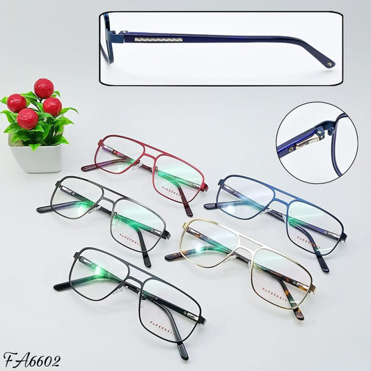 Rectangle Double Bridge Spectacle Frames Glasses