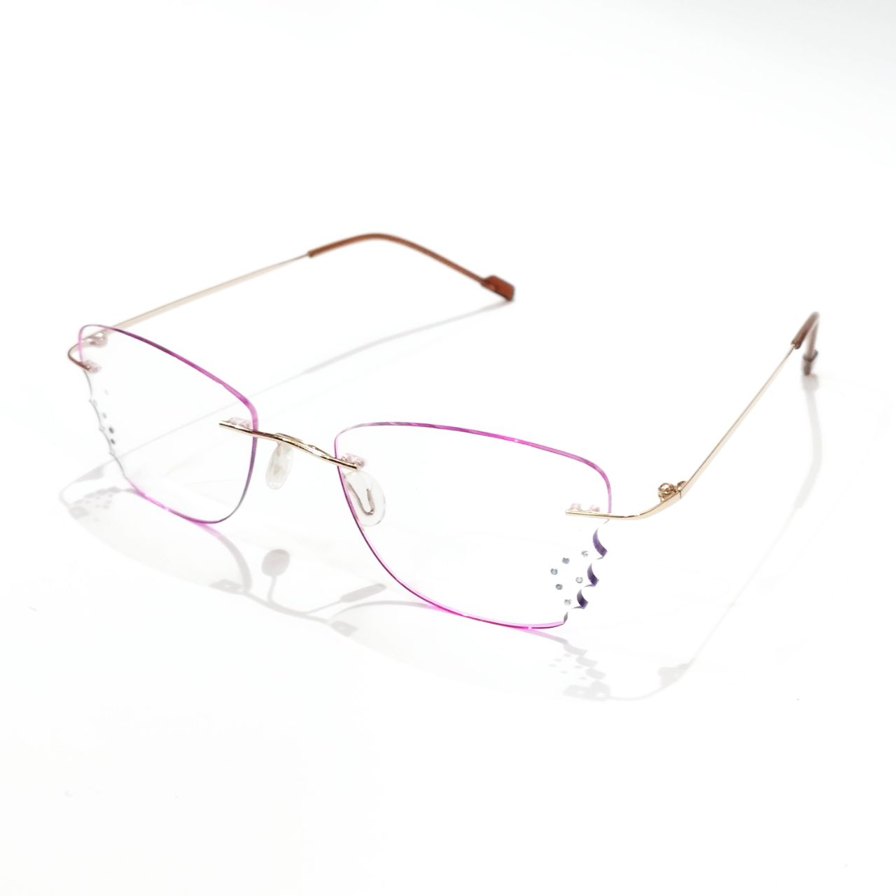 Gold Elegance Rimless Glasses Exclusive Wedding Wear Collection