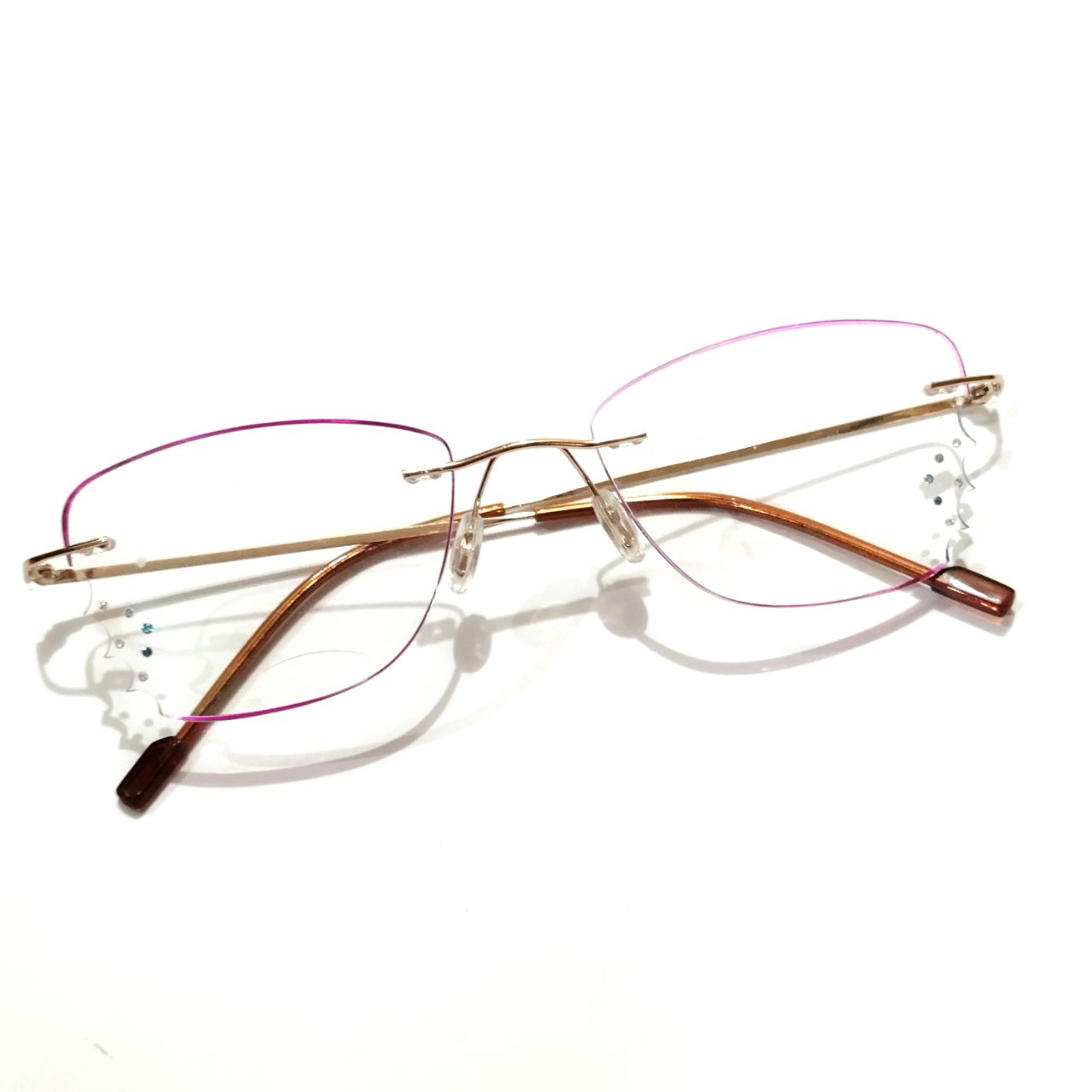 Gold Elegance Rimless Glasses Exclusive Wedding Wear Collection