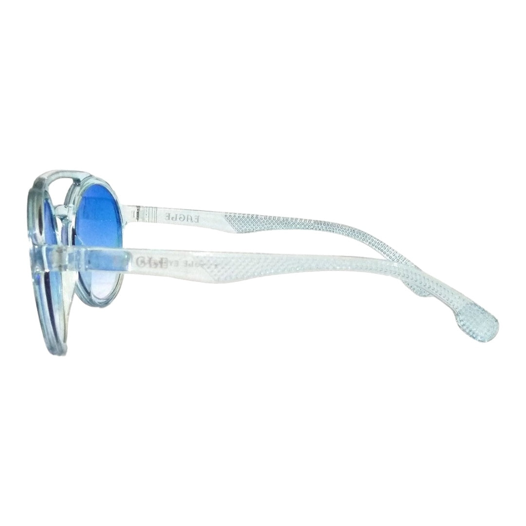 Blue mirror round outlet sunglasses