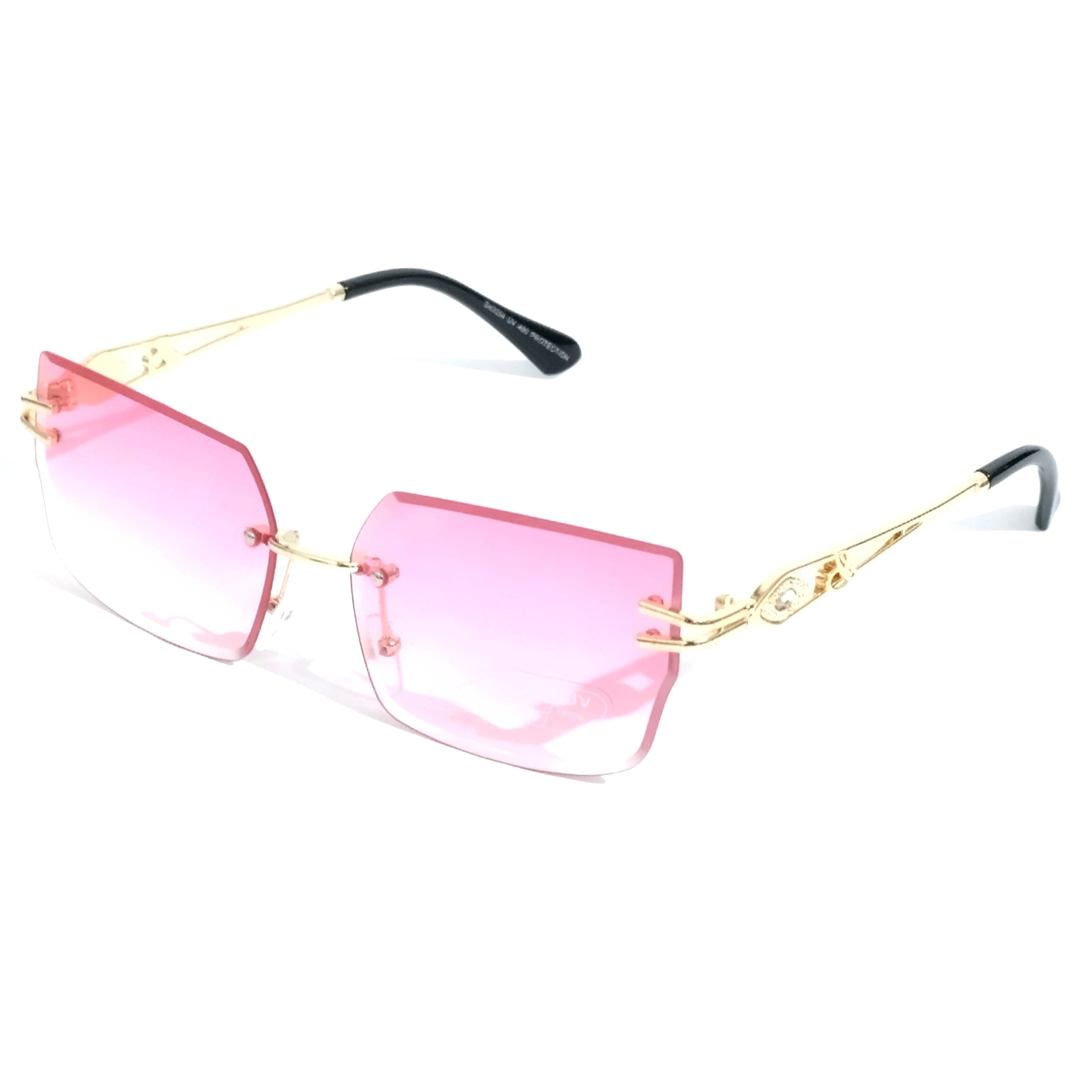 Buy Fashion Sunglasses Rectangle Rimless Multi Color Lenses Hip Hop Style  Gold Metal Frames for Men and Women Online in India - Etsy