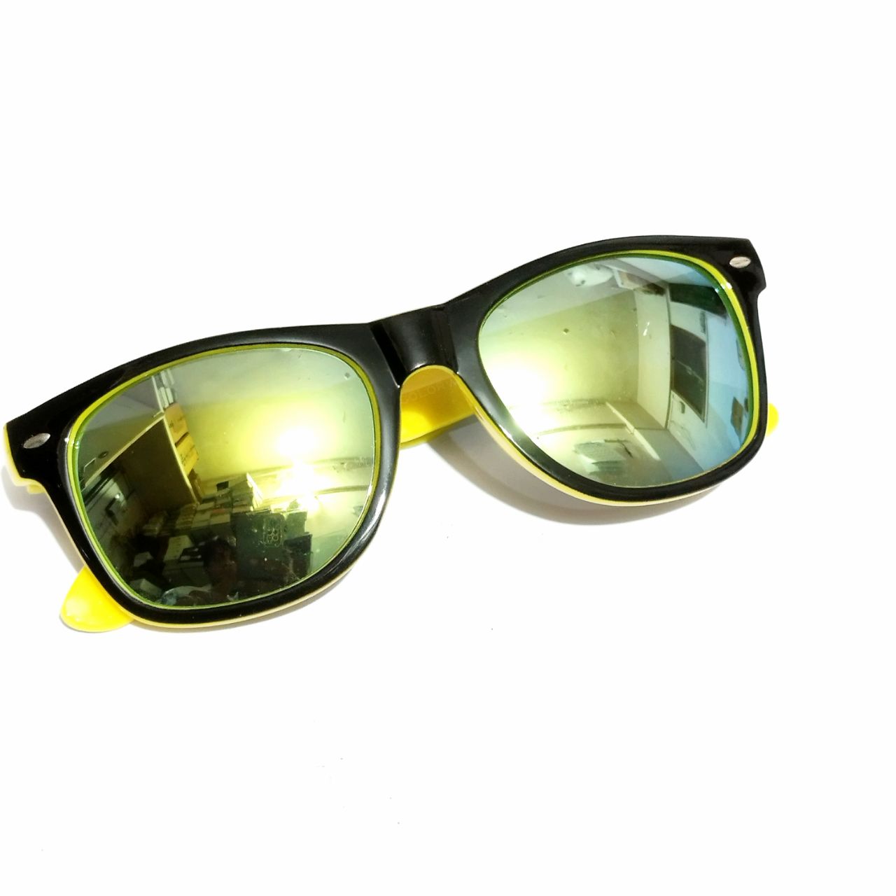 Black Yellow Classic Square Mirror Sunglasses Glasses India Online