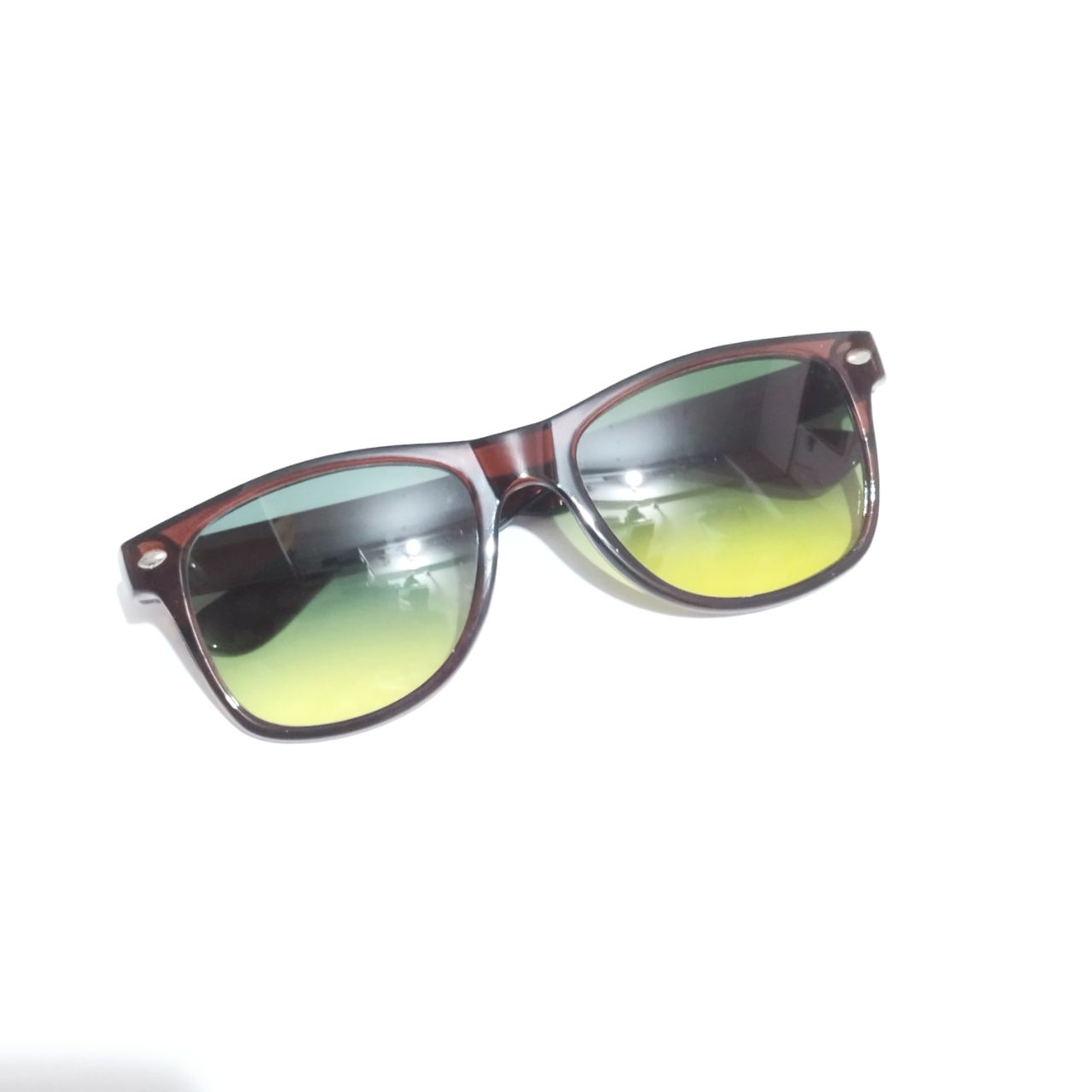 Brown Classic Square Day Night Gradient Sunglasses