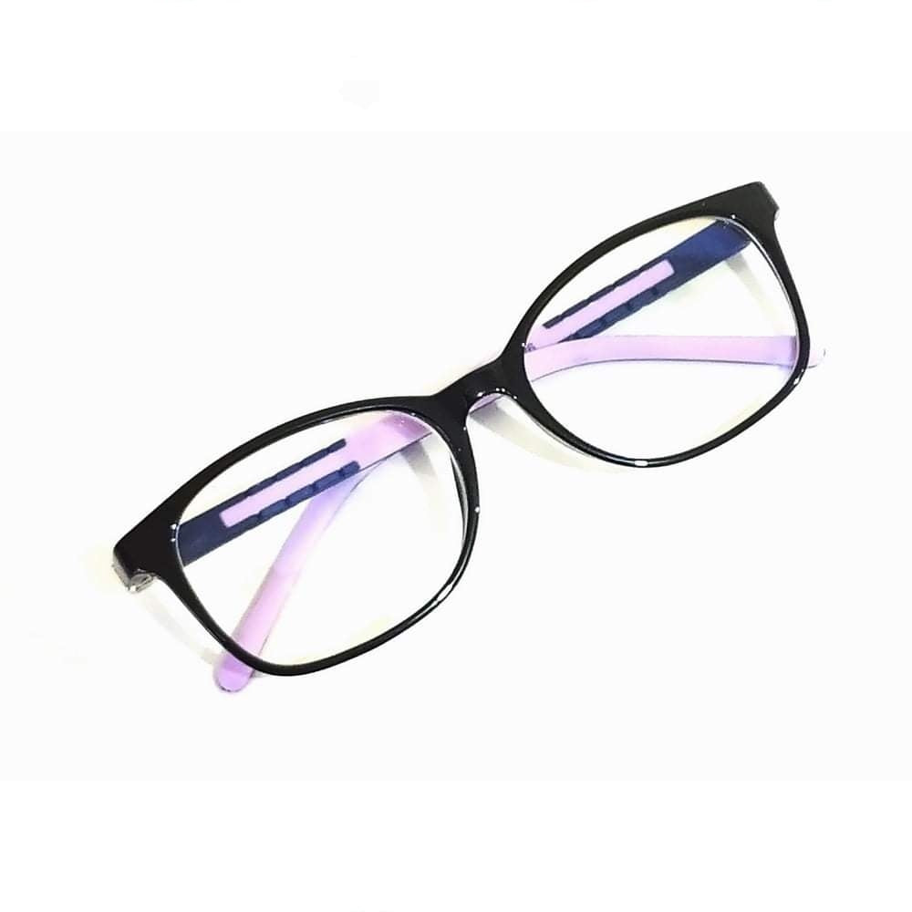 Posh & Perfect: Square Black & Pink Glasses - Blue Light Blocker for 6-10 Years Old