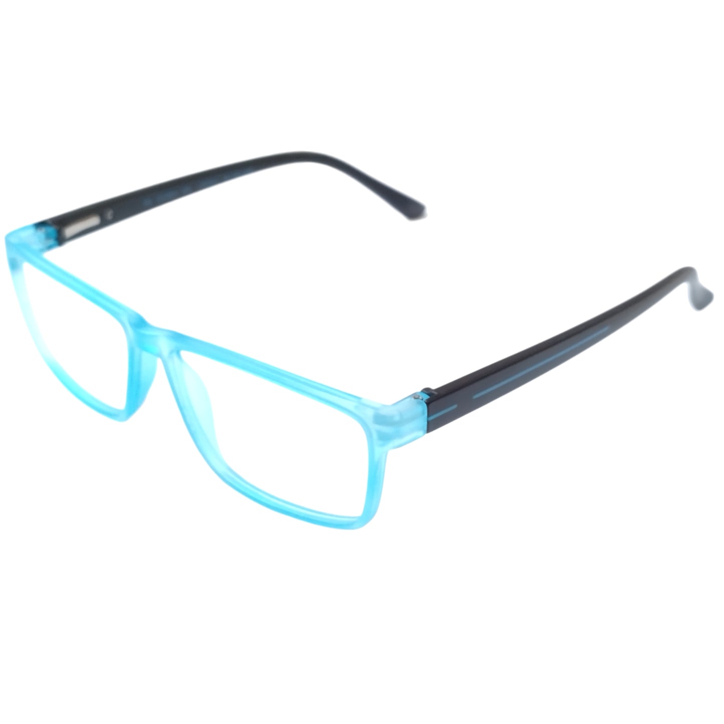 Rectangle Blue Black Full Rim Spectacle Frame Glasses 11803