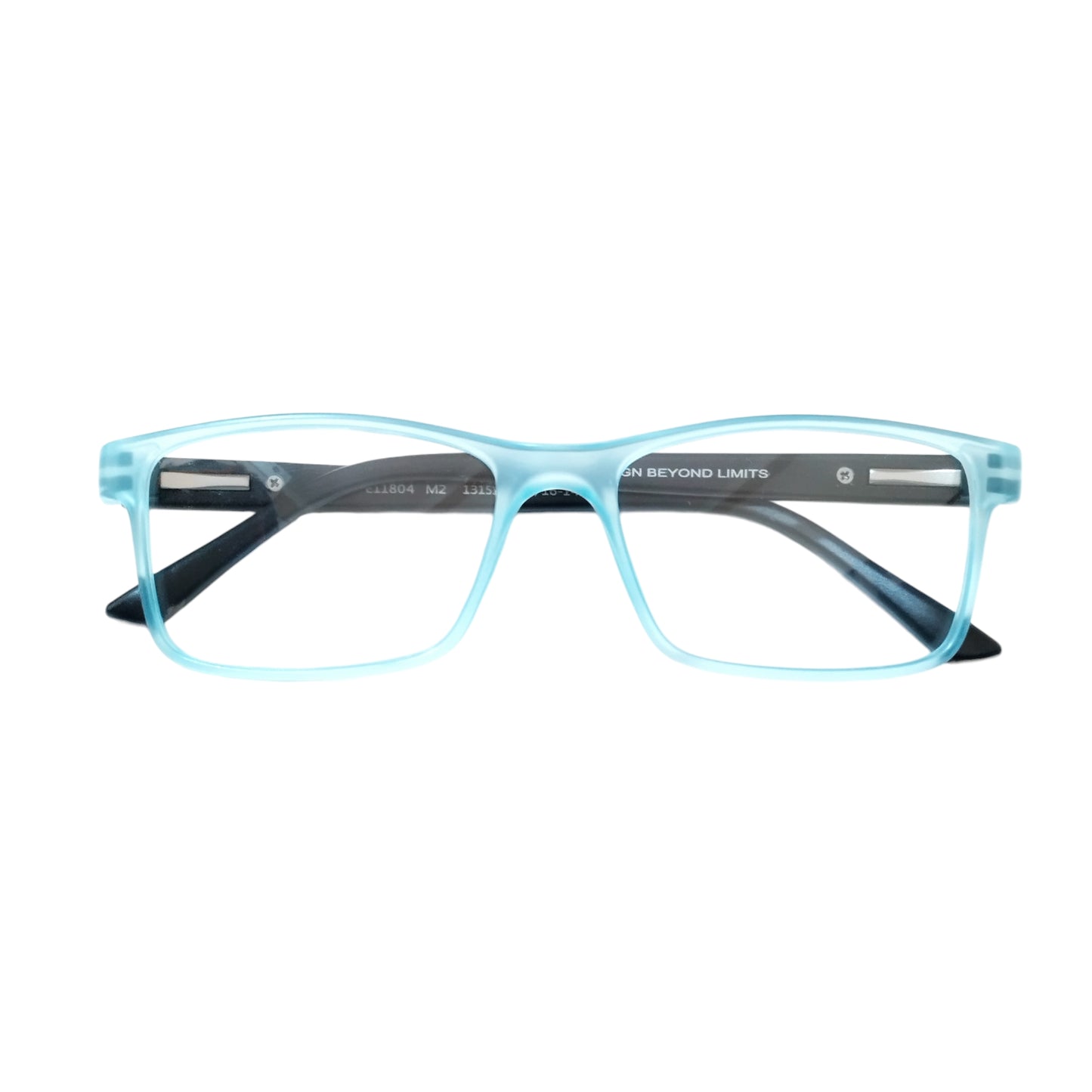 Rectangle Light Blue Black Full Rim Spectacle Frame Glasses 11804