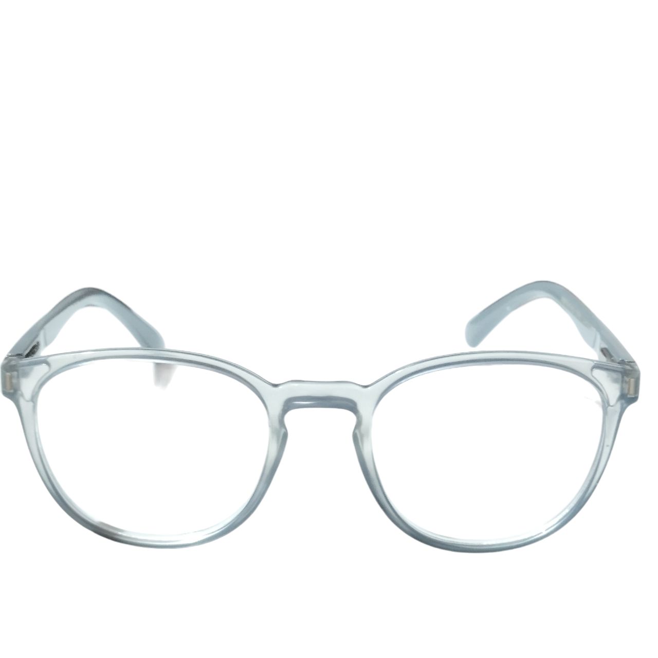 Transparent Grey Round Full Rim Spectacle Frame Glasses 206